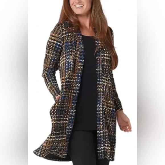 Susan Graver Women's Size 3X Duster Casual Business Career Multicolor Cardigan - Picture 1 of 12
